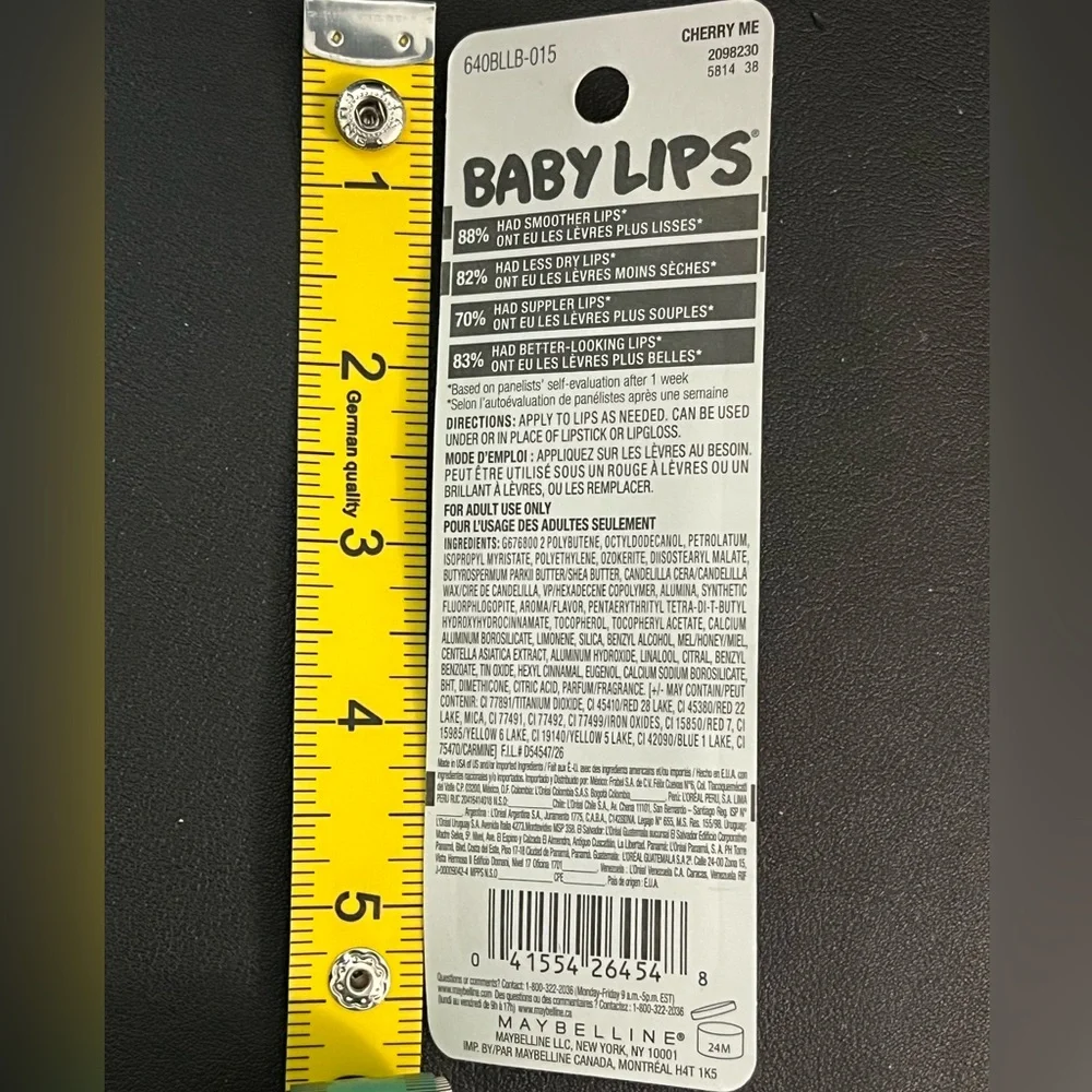 Maybelline Baby Lips Moisturizing Lip Balm, 15 Cherry Me - brand new (COPY)